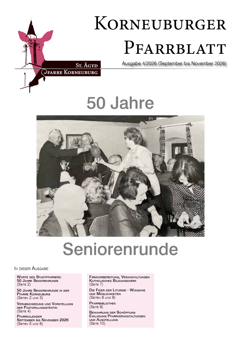 Pfarrblatt 4/2026 Titelseite